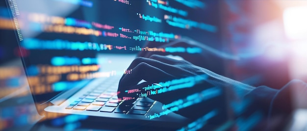 Laptop typisten technische achtergrond