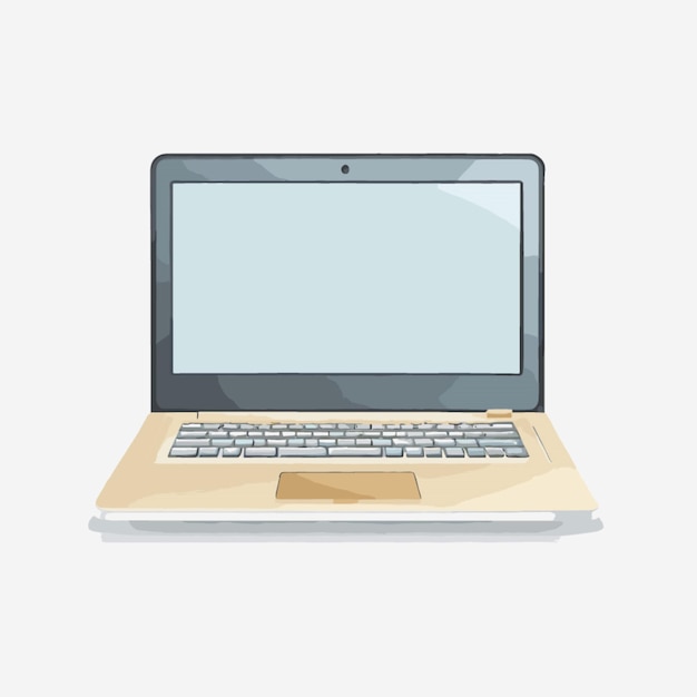 Photo laptop vector on a white background