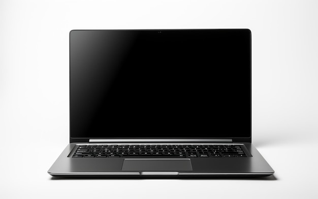 Laptop on a White Backdrop