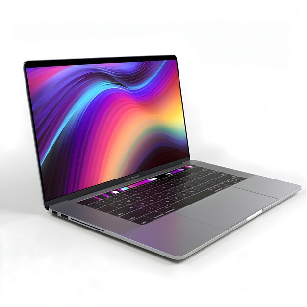 Laptop on a white background 3d rendering computer generated image