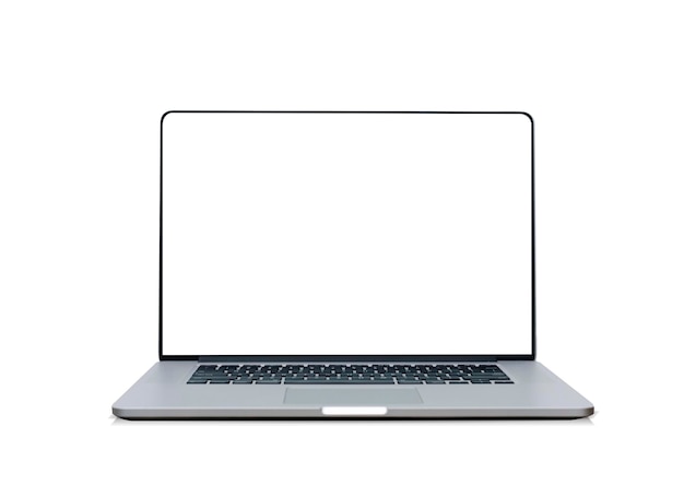 Photo laptop on white background