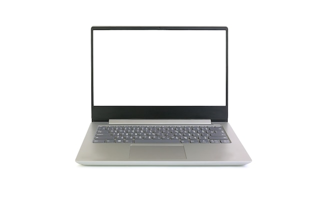 Laptop on white