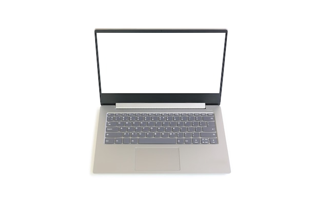 Laptop on white