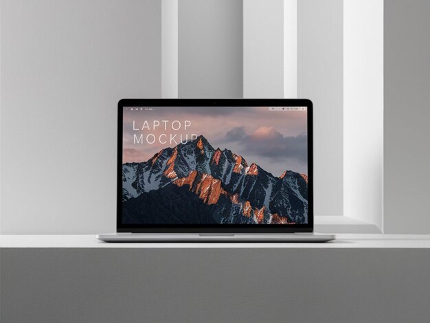 Photo a laptop with a laptop screen that says laptop on it