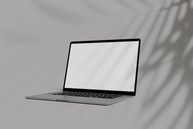 Photo a laptop with a white screen that says  the screen