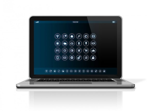 Laptopcomputer - apps pictogrammeninterface