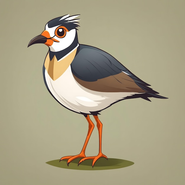 Photo lapwing bird illustration ai generative