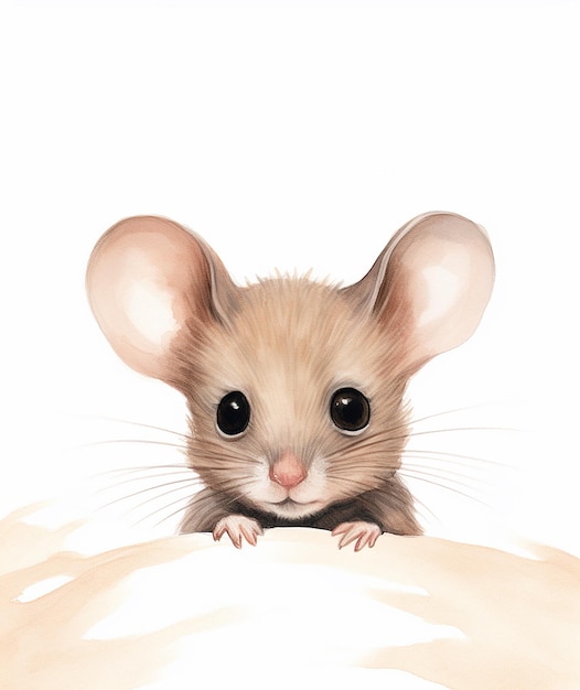 A large abstract image of a baby mouse in the style