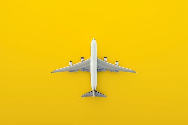 Large Airplane yellow banner Generate Ai