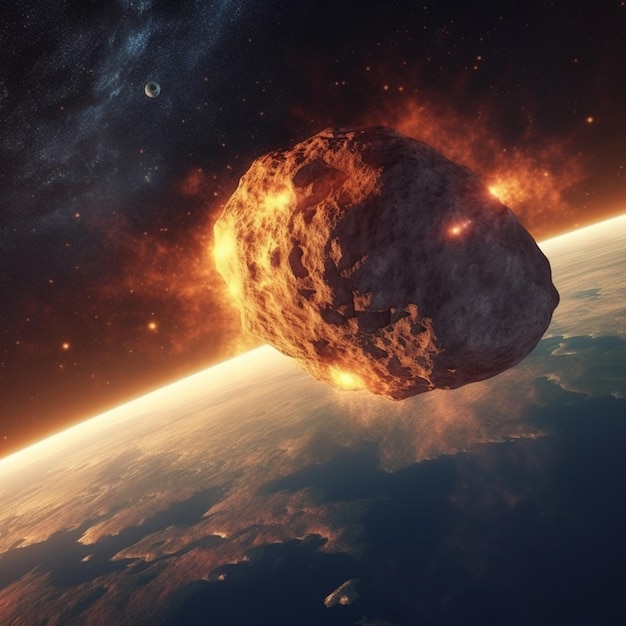 A large asteroid is coming towards the earth.
