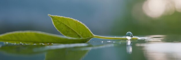 Photo large beautiful drops of transparent rain water on a green leaf macro drops of dew in the morning glow in the sun beautiful leaf texture in nature natural background