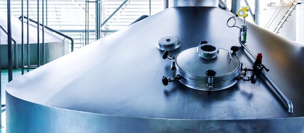 Large beer boiler in the brewery