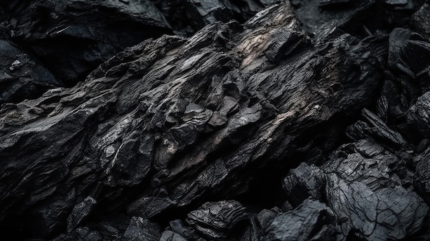 a large black rock with a dark background