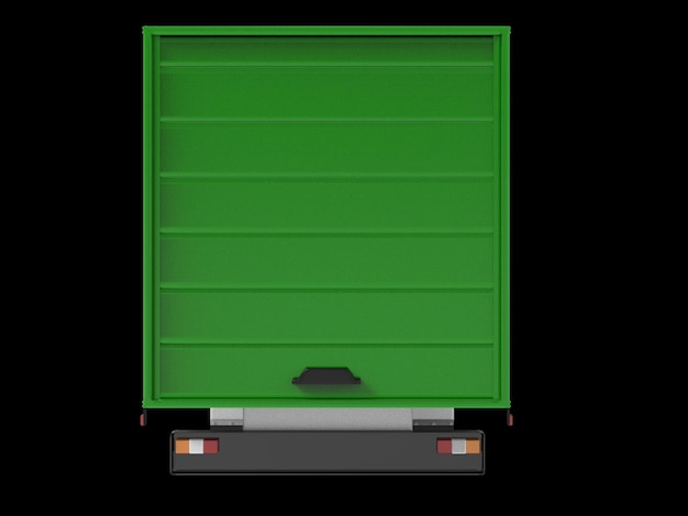 Large black truck with a semitrailer Template for placing graphics 3d rendering