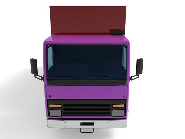 Large black truck with a semitrailer Template for placing graphics 3d rendering