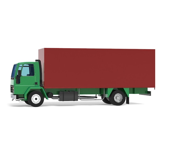 Large black truck with a semitrailer Template for placing graphics 3d rendering