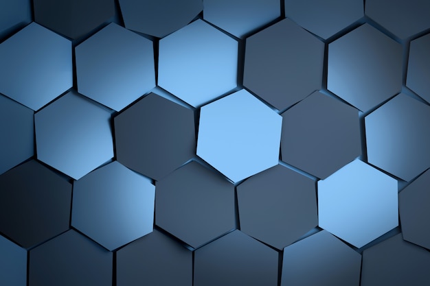 Large blue hexagons