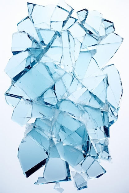 Large blue piece of glass sitting on top of table Generative AI