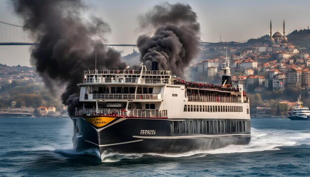 a large boat with the word  calif  on the side