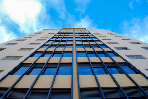 Large building viewed from below