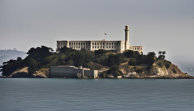 a large building with a bird flying over it