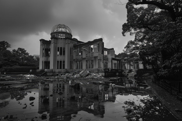 A large building with a dome on top of it