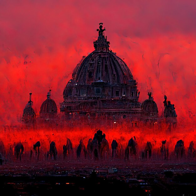 Photo a large building with a large dome on the top of it