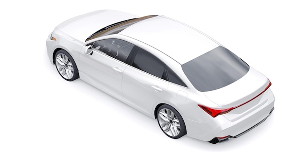 Large business sedan for work and family 3D illustration