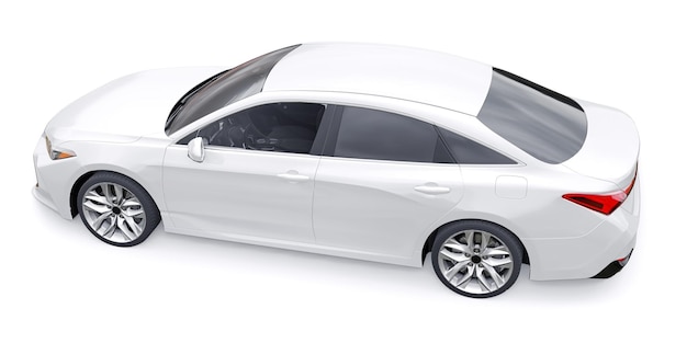 Large business sedan for work and family 3D illustration