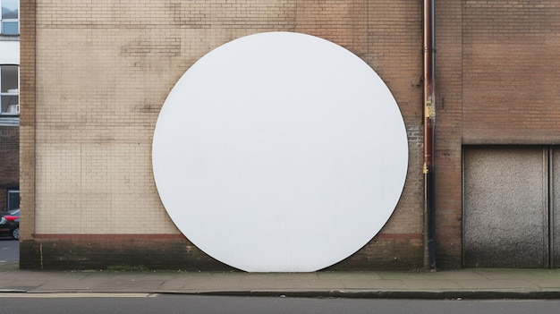 large circular blank sign board