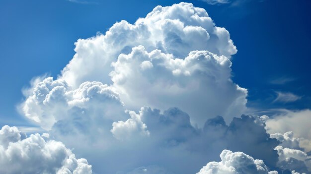 Large Cloud in the Sky Above the Ground