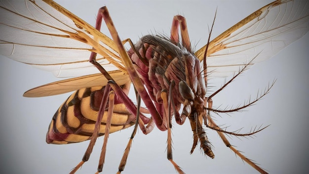 a large cockroach is laying on a piece of grass