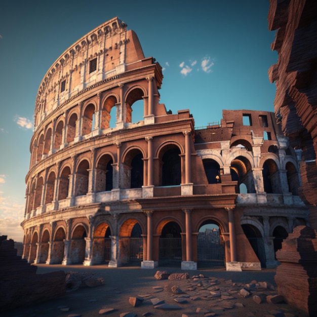 A large colosseum building in Italy