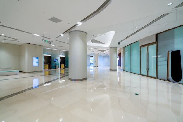 Large commercial hall corridor