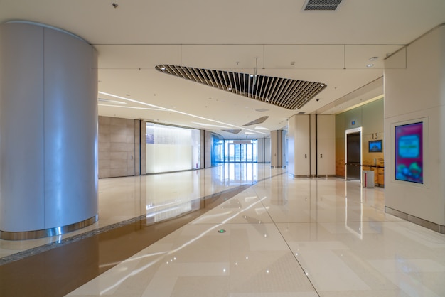 Large commercial hall corridor