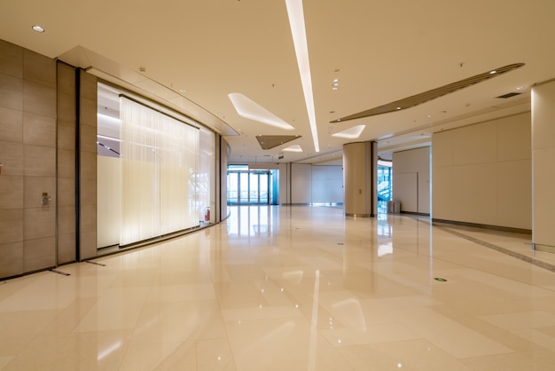 Large commercial hall corridor