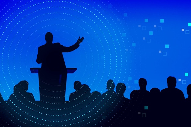 large corporate business meeting presentation