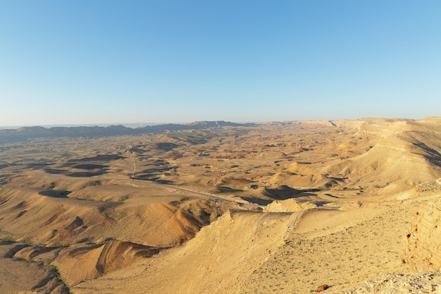 Large crater in the Negev desert, Israel