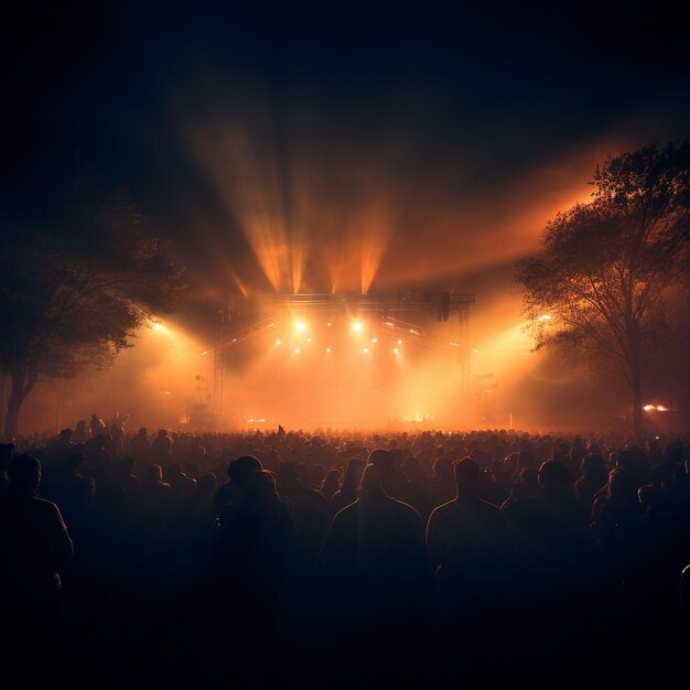 a large crowd at a concert