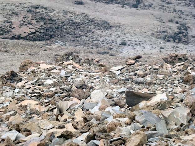 峡谷の山の中の大きな砂漠の谷 砂漠の乾燥した風景