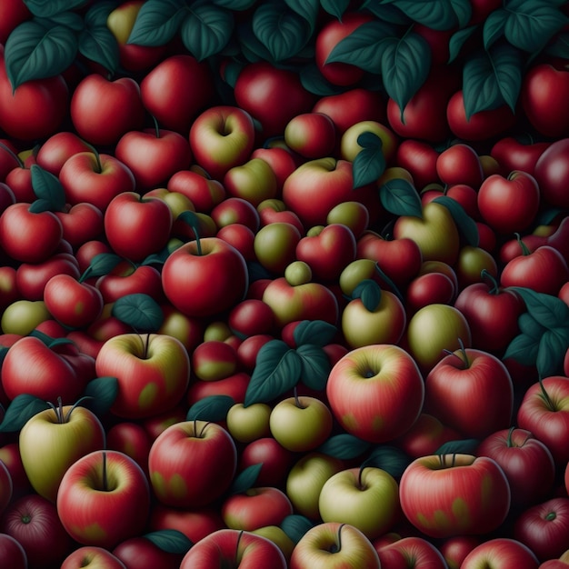 A large display of apple