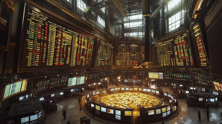 a large display of books with the word euro on the wall
