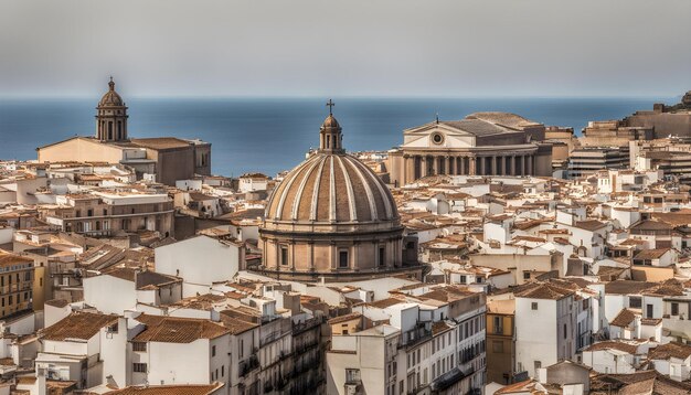 Photo a large dome with a cross on top of it