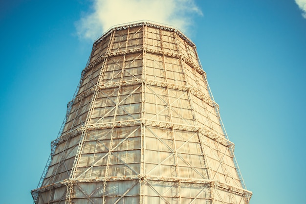 Large factory chimney of slate