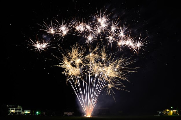 Large fireworks with different stars