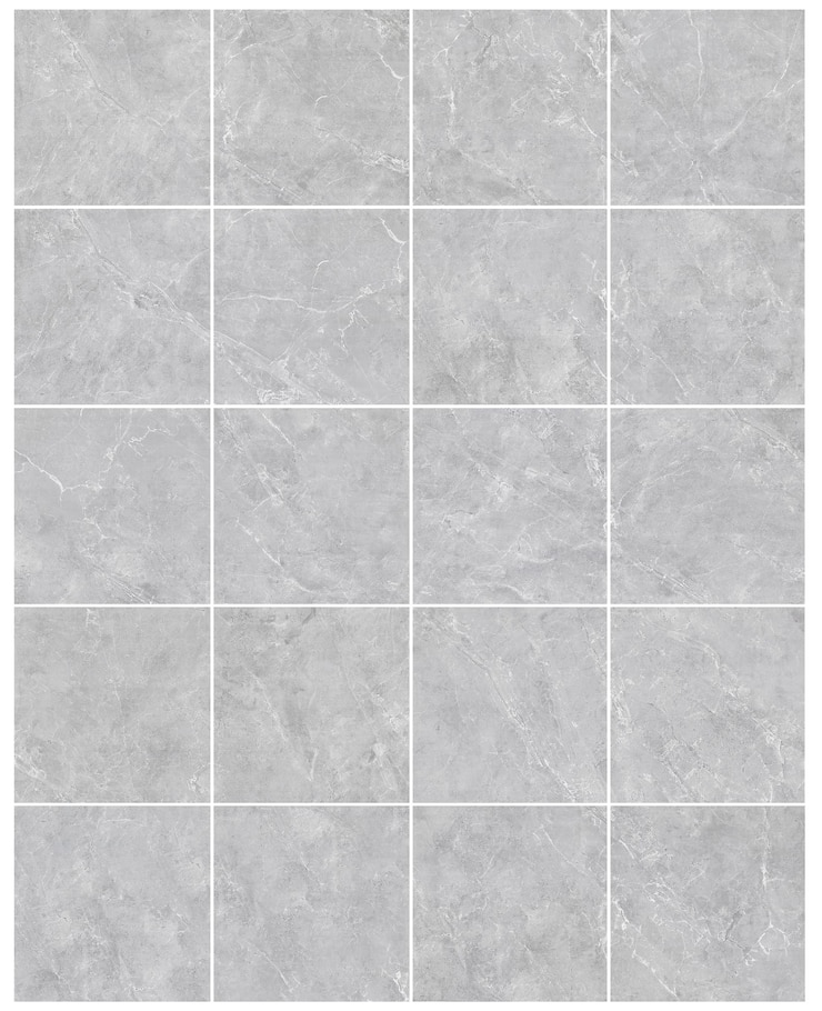Photo a large floor tile with a white border and a gray floor
