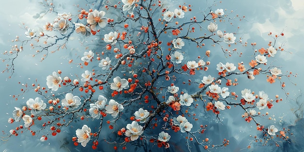 Large format floral natural illustration