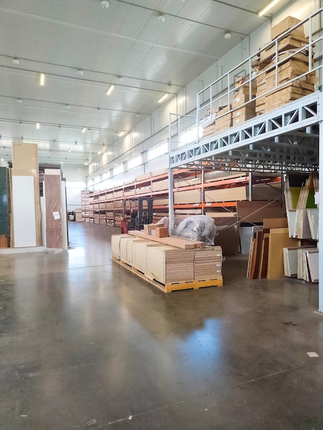 Large furniture workshop warehouse contemporary furniture\
factory