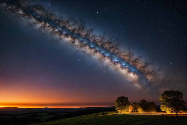 Premium Photo A large galaxy is seen in the sky at night Premium Photo A large galaxy is seen in the sky at night