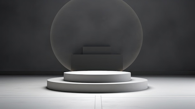 a large glass ball sits on a white floor.